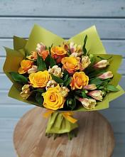 Букет цветов из:  Альстромерии и Розы в Каладжинской