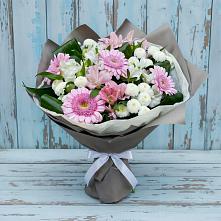 Букет цветов из:  Герберы, Альстромерии и Хризантемы #REPLACE_PRED# Каладжинской