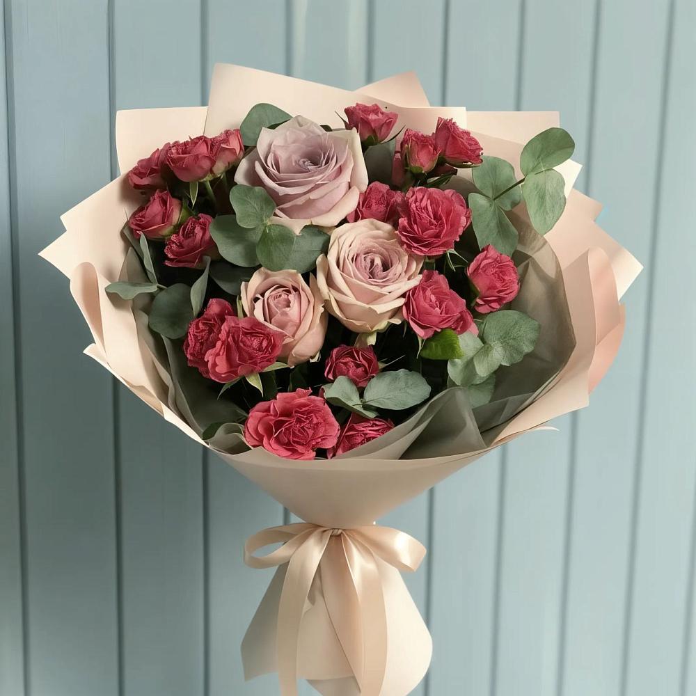 Букет цветов из: Гвоздики и Розы в Каладжинской