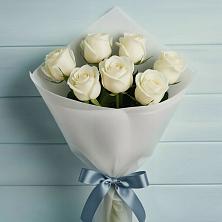Букет 7 Белых роз Эдлесс Лав в Каладжинской