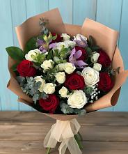 Букет цветов из:  Розы и Альстромерии в Каладжинской