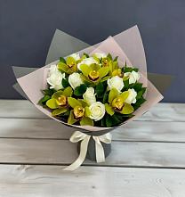 Букет цветов из:  Орхидеи и Розы в Каладжинской