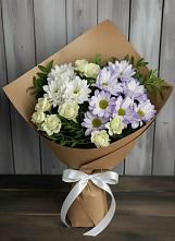 Букет цветов из:  Хризантемы и Розы в Каладжинской