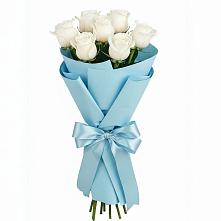 Букет 7 белых роз Проуд в Каладжинской