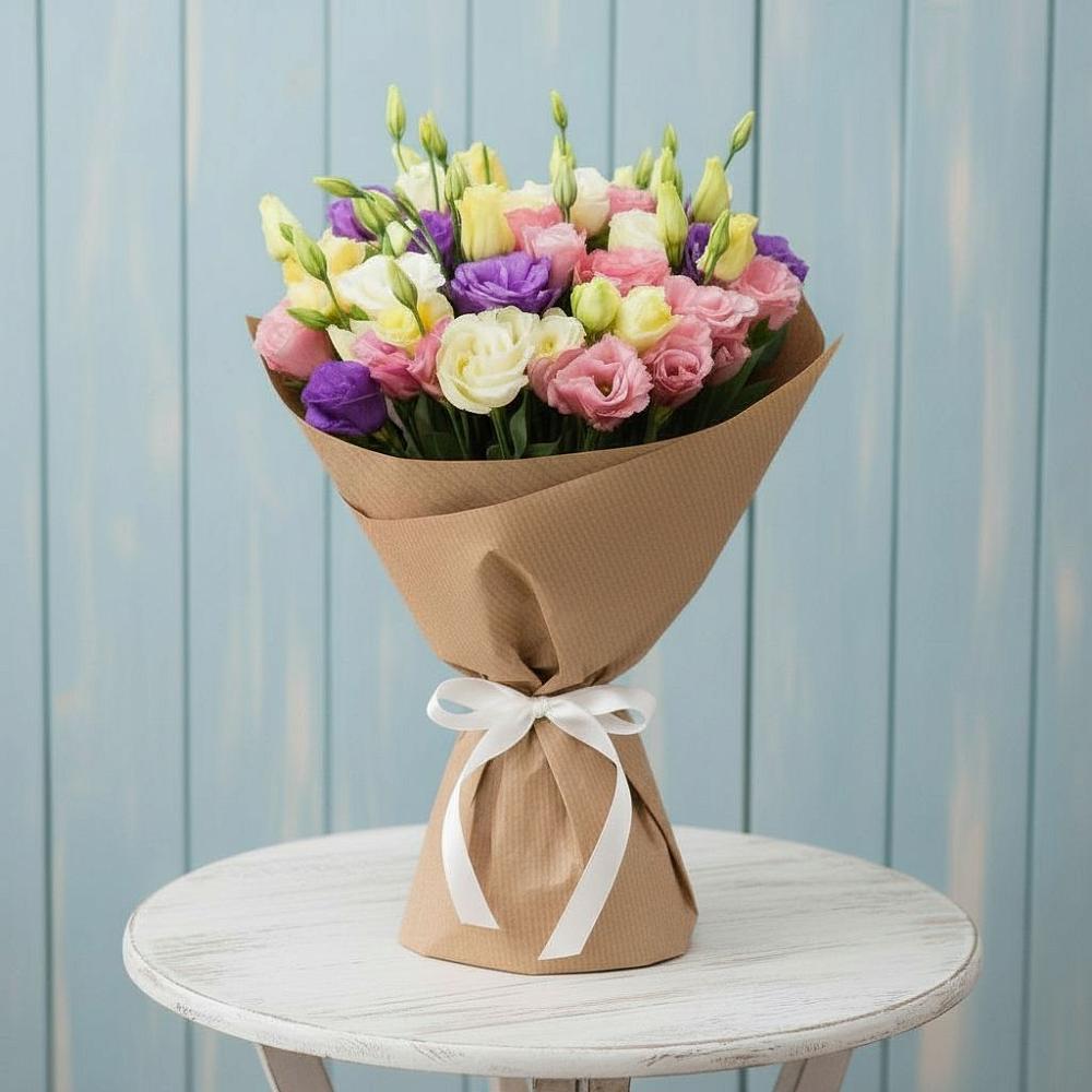 Букет цветов из: Лизиантусы в Каладжинской