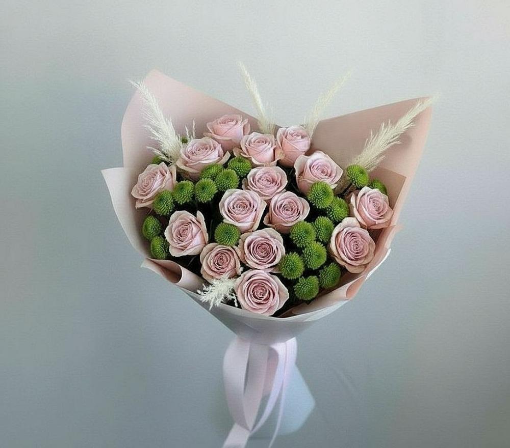 Букет цветов из: Розы и Хризантемы в Каладжинской