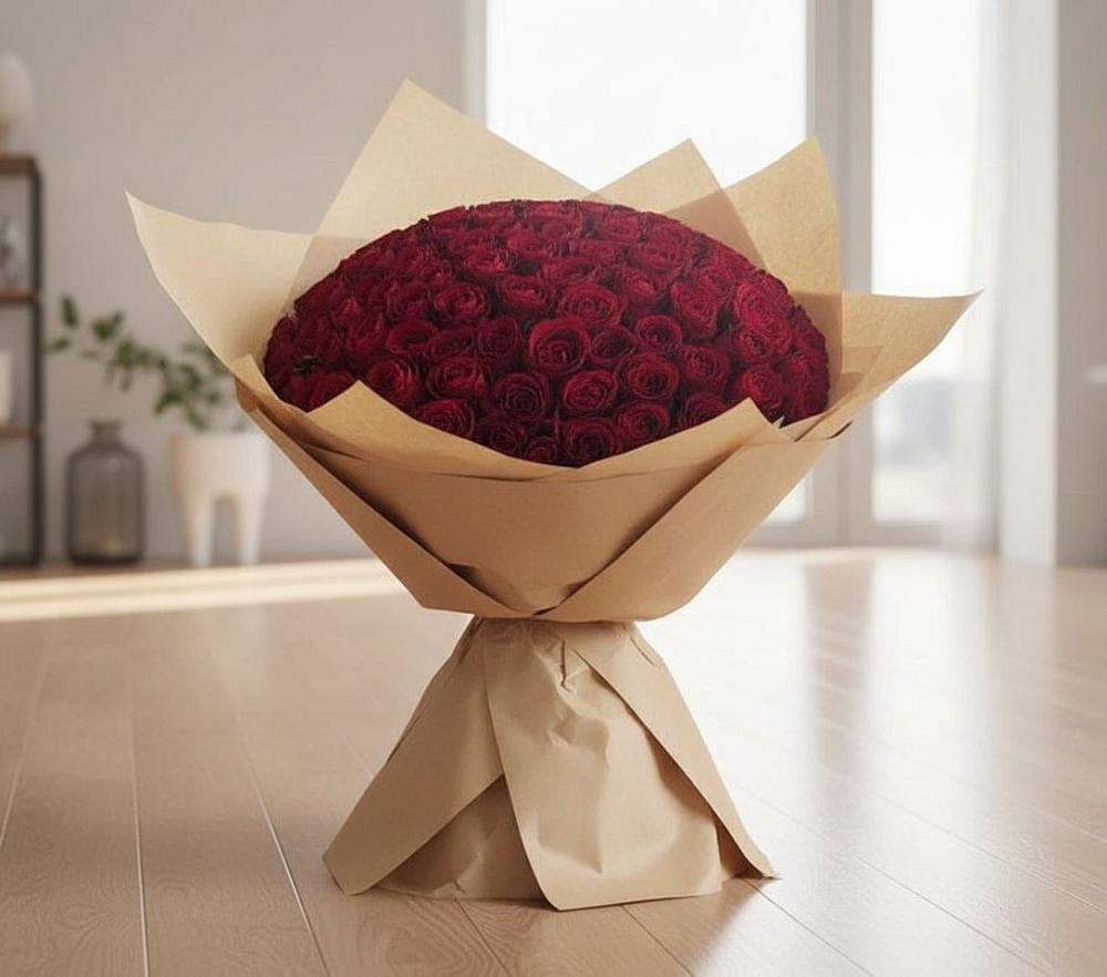 Букет 101 Красная роза в Каладжинской