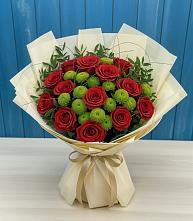 Букет цветов из:  Розы и Хризантемы в Каладжинской