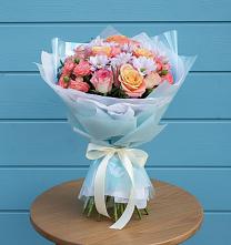 Букет цветов из:  Хризантемы и Розы #REPLACE_PRED# Каладжинской