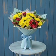 Букет цветов из:  Альстромерии и Хризантемы в Каладжинской