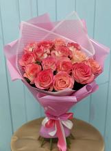 Букет 15 Розовых роз Равель в Каладжинской